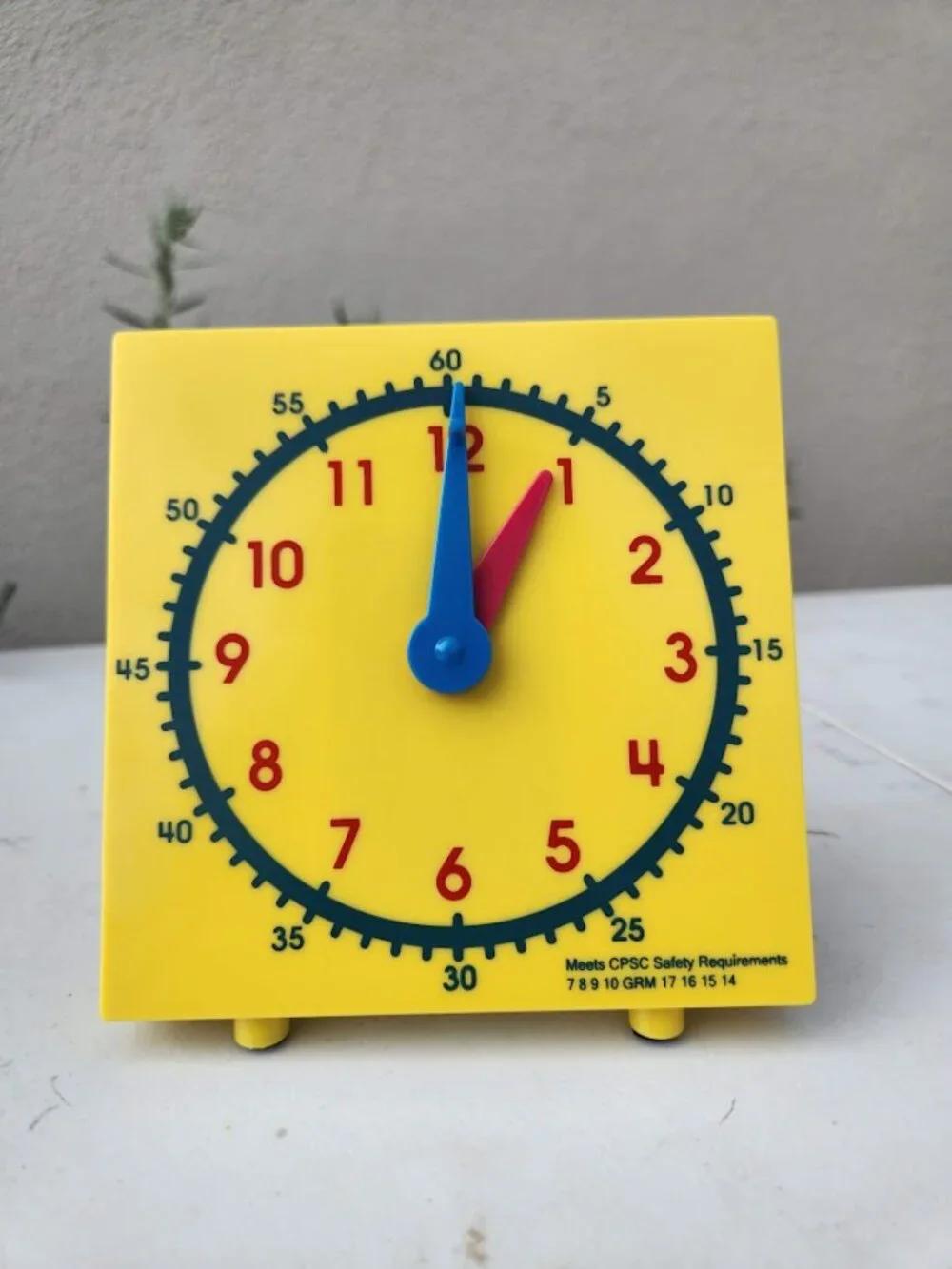 Clock Math Manipulative Teaching Time Plastic Educational Toy Analog Clock Learn